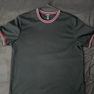 Forever 21 Black T-Shirt with Red Accents